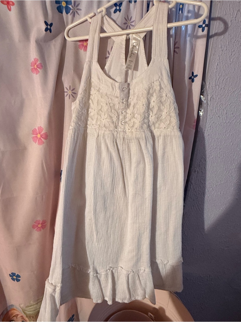 Cherokee White Sleeveless Eyelet Sundress for Girls